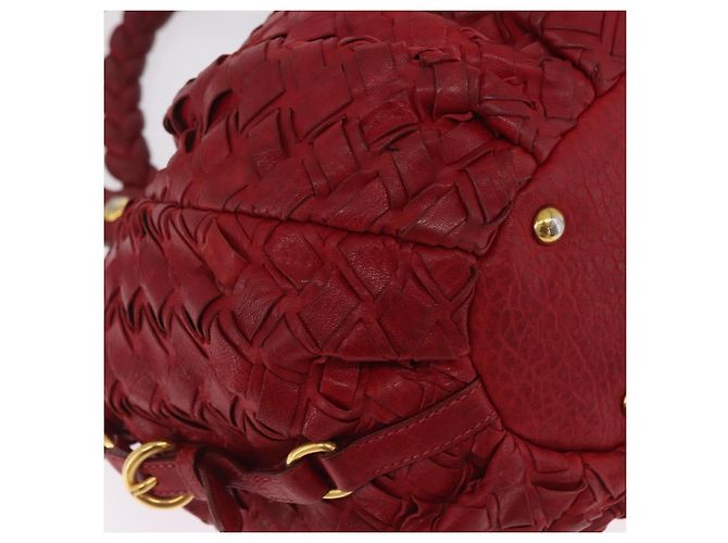 Miu Miu Hand Bag Leather Red Gold - vista 17