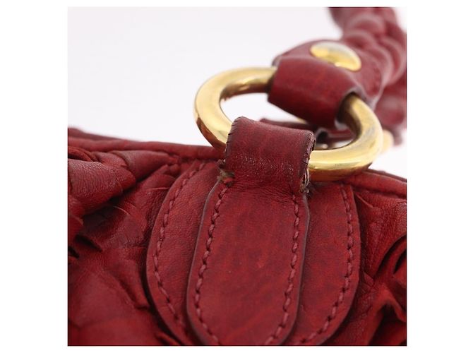 Miu Miu Hand Bag Leather Red Gold - vista 8