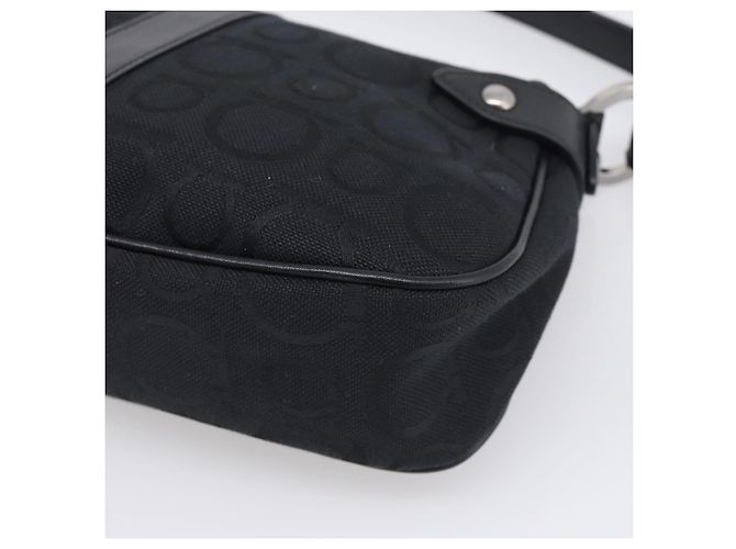 Salvatore Ferragamo Gancini Shoulder Bag Canvas Black Silver - vista 15