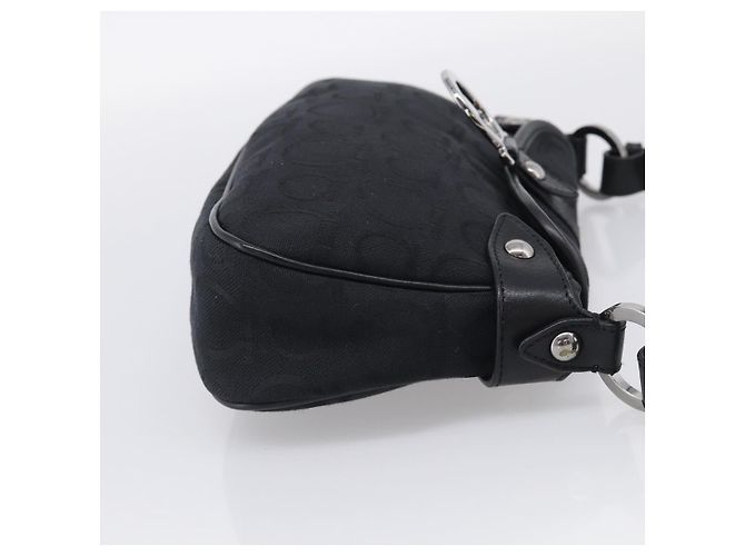 Salvatore Ferragamo Gancini Shoulder Bag Canvas Black Silver - vista 4