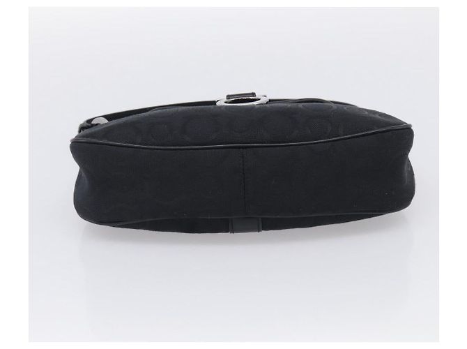 Salvatore Ferragamo Gancini Shoulder Bag Canvas Black Silver - vista 5