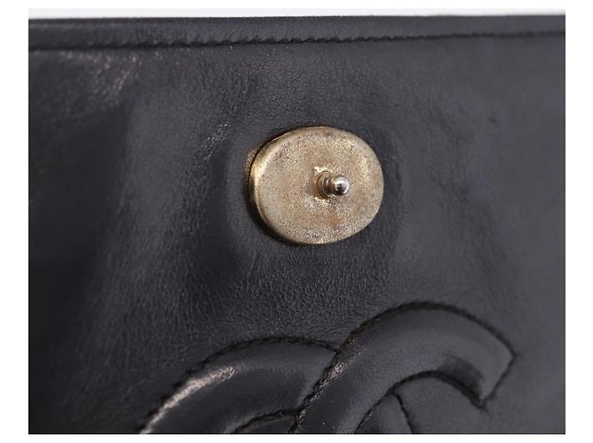 CHANEL Matelasse Chain Shoulder Bag Nylon Black Gold Tone CC - vista 20
