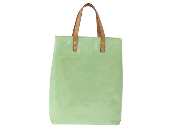 LOUIS VUITTON Monogram Vernis Reade MM Hand Bag Peppermint M91305 - vista 13