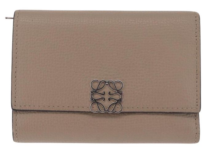LOEWE Bifold Wallet Leather Beige Silver - vista 13
