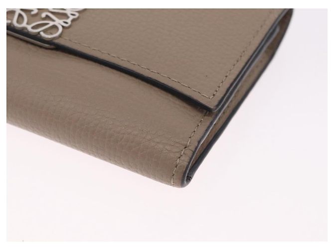 LOEWE Bifold Wallet Leather Beige Silver - vista 14