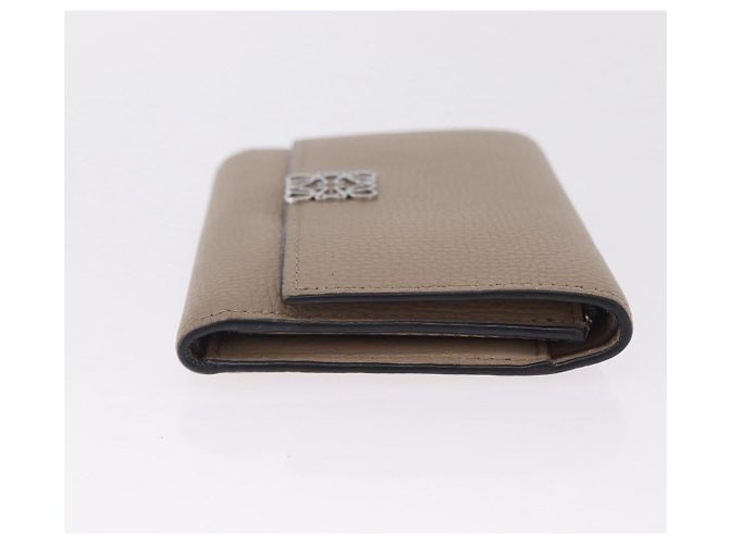 LOEWE Bifold Wallet Leather Beige Silver - vista 4