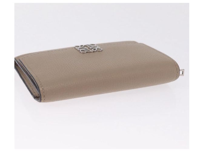 LOEWE Bifold Wallet Leather Beige Silver - vista 6