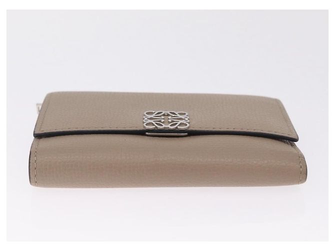 LOEWE Bifold Wallet Leather Beige Silver - vista 7