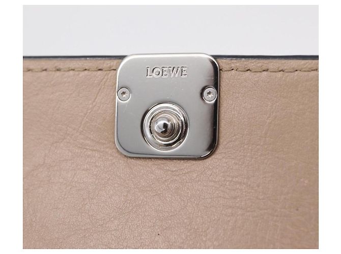 LOEWE Bifold Wallet Leather Beige Silver - vista 9
