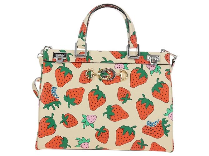 GUCCI Zumi Hand Bag Leather 2way Multicolor Silver 564714 - vista 2
