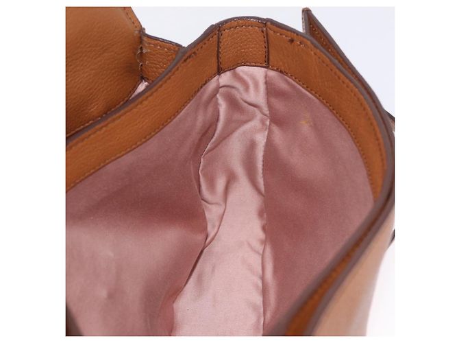 Miu Miu Madras Hand Bag Leather 2way Brown Gold - vista 29