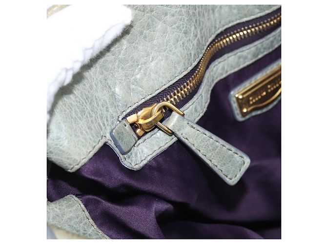 Miu Miu Shoulder Bag Vitellolux 2way Light Blue Gold - vista 24