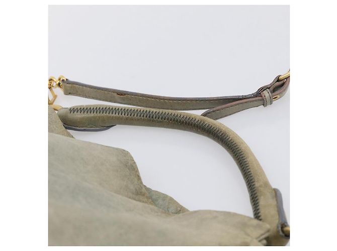 Miu Miu Shoulder Bag Vitellolux 2way Light Blue Gold - vista 8