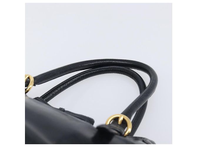 Miu Miu Hand Bag Leather 2way Black Gold Tone - vista 14
