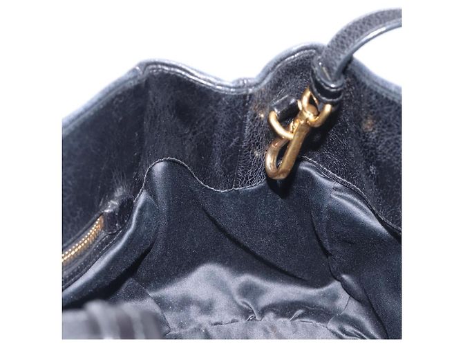 Miu Miu Hand Bag Leather 2way Black Gold Tone - vista 21