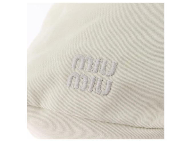 Miu Miu Purse Hand Bag Canvas Ivory Gold - vista 18