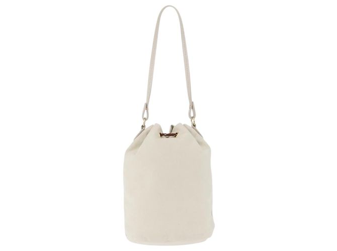 Miu Miu Purse Hand Bag Canvas Ivory Gold - vista 2