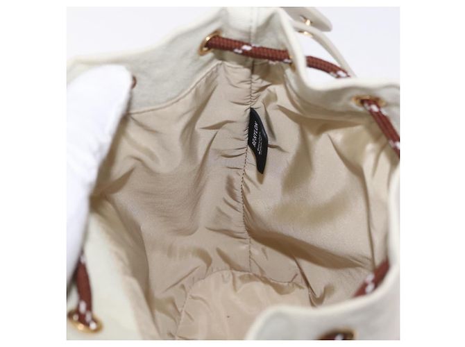 Miu Miu Purse Hand Bag Canvas Ivory Gold - vista 21