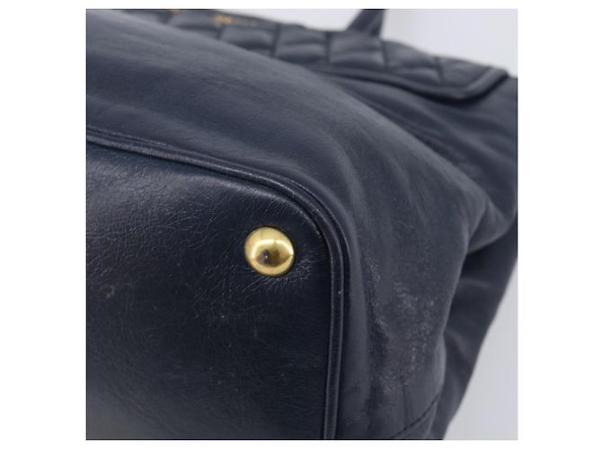 Miu Miu Hand Bag Vitellolux 2way Navy Gold - vista 10