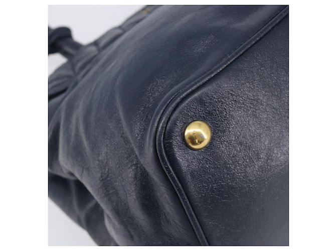 Miu Miu Hand Bag Vitellolux 2way Navy Gold - vista 11