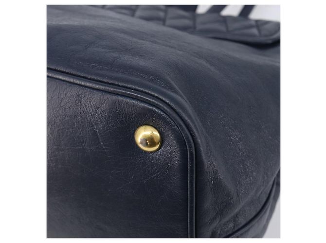 Miu Miu Hand Bag Vitellolux 2way Navy Gold - vista 12