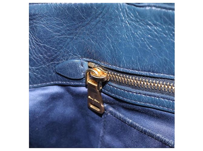 Miu Miu Hand Bag Vitellolux 2way Navy Gold - vista 21