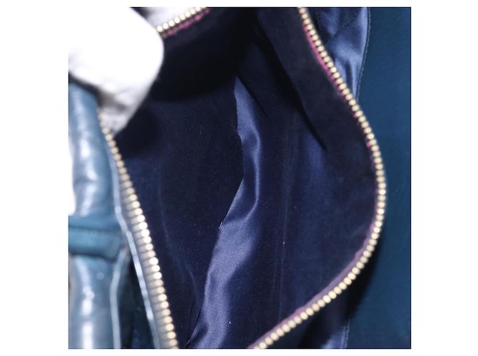 Miu Miu Hand Bag Vitellolux 2way Navy Gold - vista 24