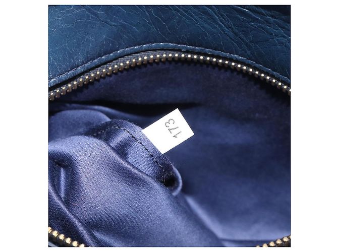 Miu Miu Hand Bag Vitellolux 2way Navy Gold - vista 27