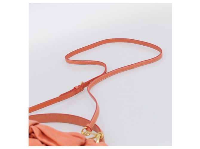 PRADA Hand Bag Leather 2way Pink Gold Tone - vista 15