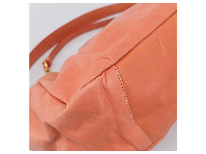 PRADA Hand Bag Leather 2way Pink Gold Tone - vista 19