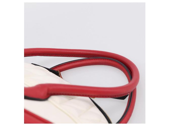 Miu Miu Hand Bag Leather 2way Red Gold - vista 14