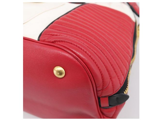 Miu Miu Hand Bag Leather 2way Red Gold - vista 17