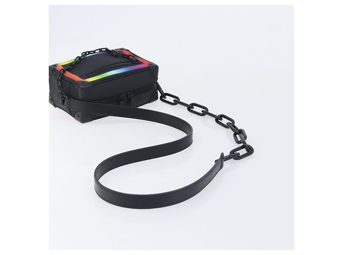 LOUIS VUITTON Taiga Rainbow Mini Soft Trunk Bag Black M30351 LV - vista 7