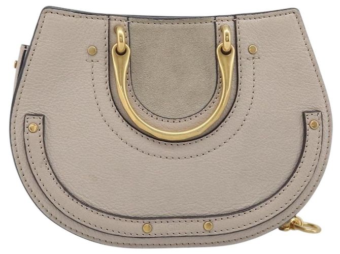 Chloé Chloe Pixy Hand Bag Leather 2way Beige Gold - vista 2