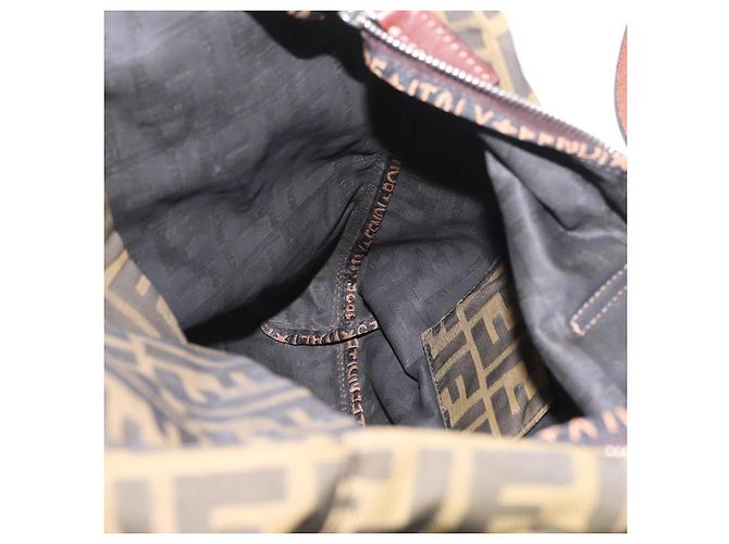 FENDI Zucca Canvas Tote Bag Brown Silver - vista 22