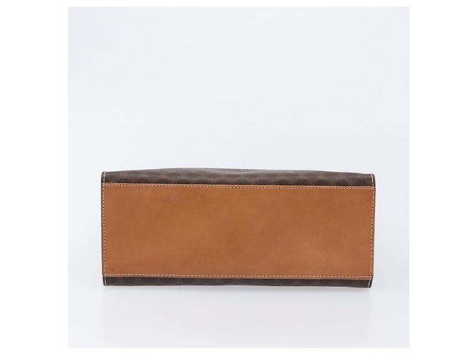 Céline CELINE Macadam Canvas Hand Bag PVC Leather Brown Gold - vista 5