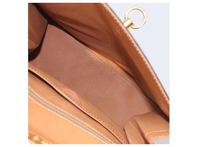 Céline CELINE Macadam Canvas Hand Bag PVC Leather Brown Gold - vista 9