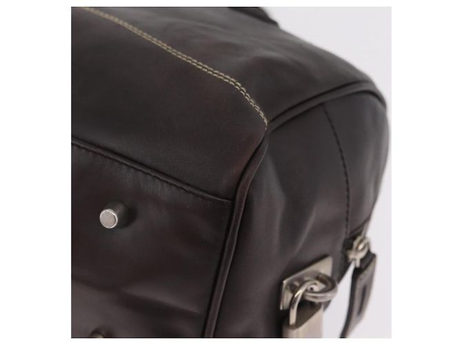 PRADA Mini Boston Bag Boston Bag Leather 2way Brown Silver B11075 - vista 17