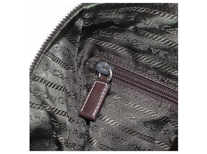 PRADA Mini Boston Bag Boston Bag Leather 2way Brown Silver B11075 - vista 26
