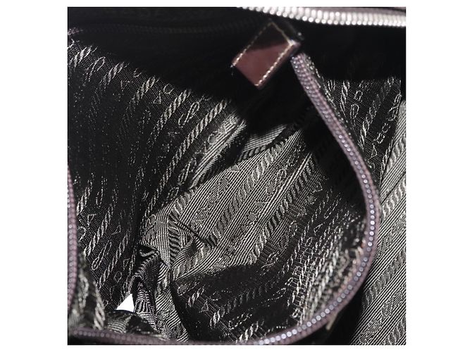 PRADA Mini Boston Bag Boston Bag Leather 2way Brown Silver B11075 - vista 27