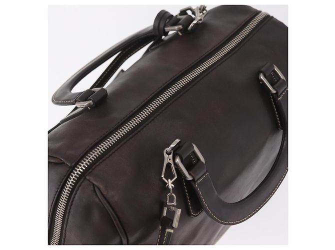 PRADA Mini Boston Bag Boston Bag Leather 2way Brown Silver B11075 - vista 6