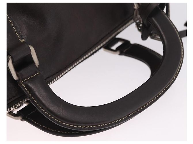 PRADA Mini Boston Bag Boston Bag Leather 2way Brown Silver B11075 - vista 7