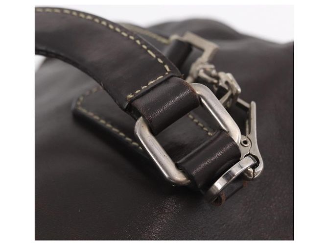PRADA Mini Boston Bag Boston Bag Leather 2way Brown Silver B11075 - vista 8