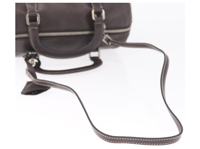 PRADA Mini Boston Bag Boston Bag Leather 2way Brown Silver B11075 - vista 9