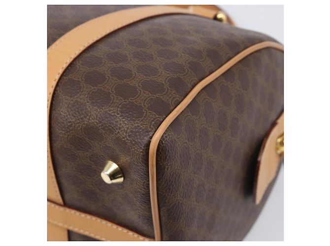 Céline CELINE Macadam Canvas Hand Bag PVC Leather Brown Gold - vista 12