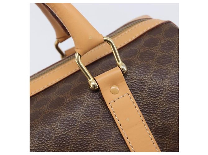 Céline CELINE Macadam Canvas Hand Bag PVC Leather Brown Gold - vista 15