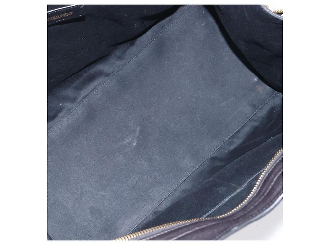 Autre Marque Saint Laurent Cabas Hand Bag Leather 2way Black Gold 311220 - vista 11