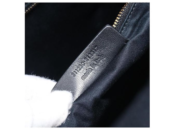 Autre Marque Saint Laurent Cabas Hand Bag Leather 2way Black Gold 311220 - vista 12