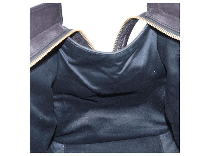 Autre Marque Saint Laurent Cabas Hand Bag Leather 2way Black Gold 311220 - vista 26