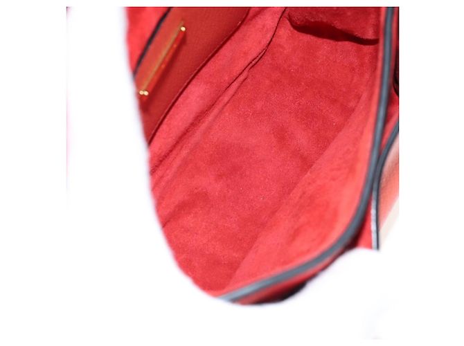 Miu Miu Madras Shoulder Bag Leather Orange Gold - vista 10